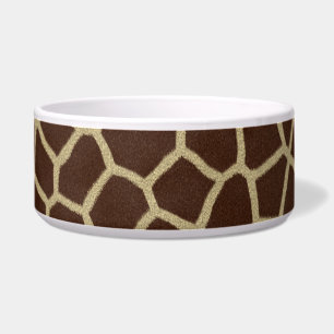 giraffe print cat food bowl