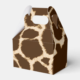 Giraffe Print Favor Box