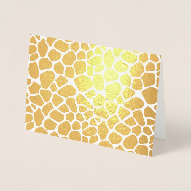 Giraffe Print Foil Card (Front)