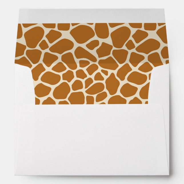 Giraffe Print Greeting Card Envelope (Back (Bottom))