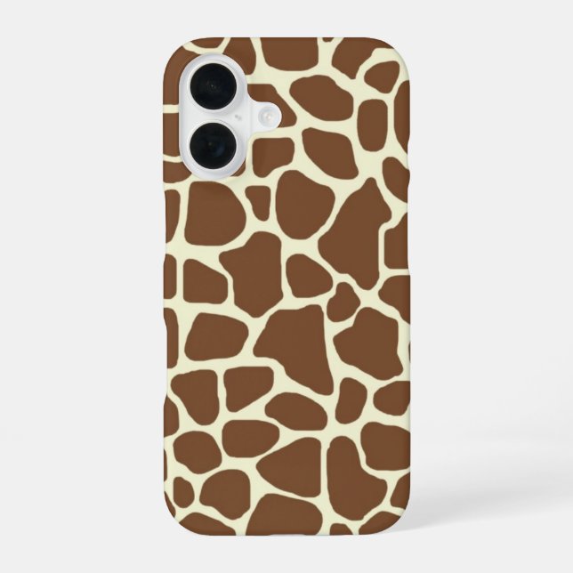 Giraffe Print iPhone 16 Case (Back)