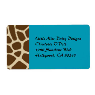 Giraffe Print Labels