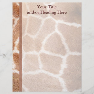 Giraffe Print Letterhead