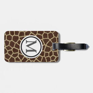 Giraffe Print Luggage Tag