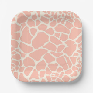 Giraffe Print Paper Plate