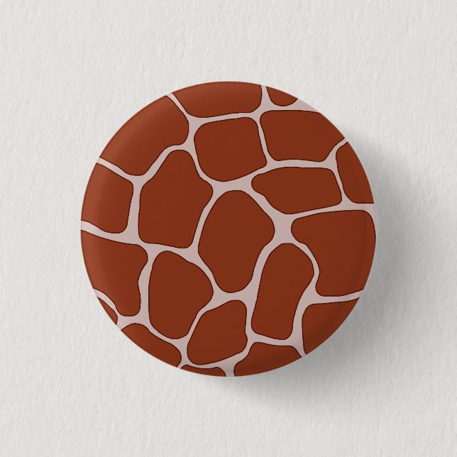 Giraffe Print Pattern Button (Front)