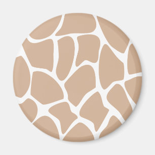 Giraffe Print Pattern in Beige. Magnet