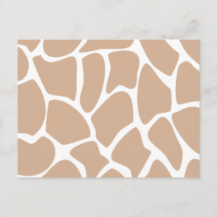 Giraffe Print Pattern in Beige. Postcard