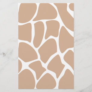 Giraffe Print Pattern in Beige. Stationery
