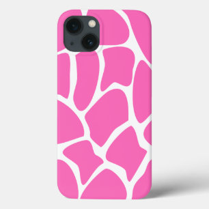 Giraffe Print Pattern in Bright Pink. iPhone 13 Case
