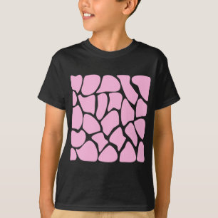 Giraffe Print Pattern in Candy Pink. T-Shirt