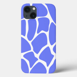 Giraffe Print Pattern in Cornflower Blue. iPhone 13 Case