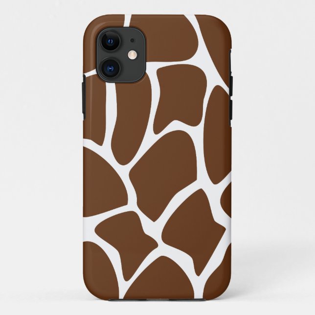 Giraffe Print Pattern in Dark Brown. Case-Mate iPhone Case (Back)