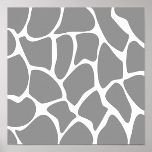 Giraffe Print Pattern in Grey.