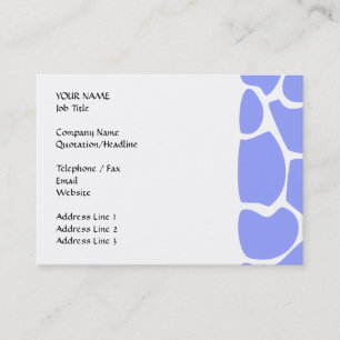 Giraffe Print Pattern in Sky Blue. Business Card