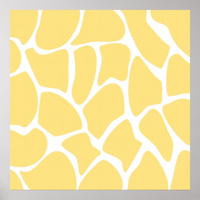 Giraffe Print Pattern in Yellow. (Front)