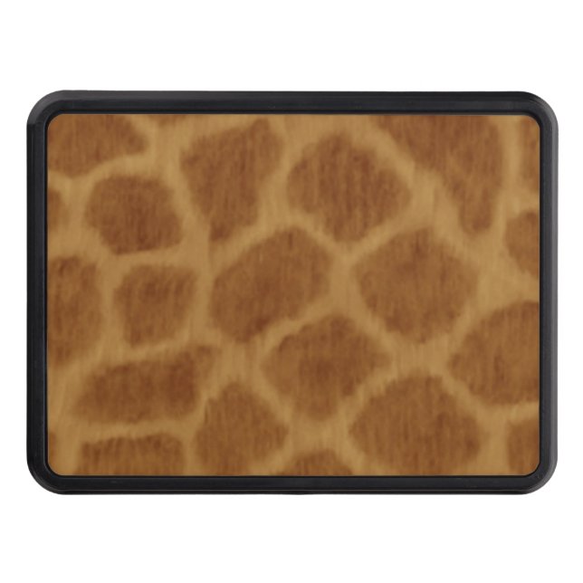 Giraffe Print Pattern Trailer Hitch Cover (Front)