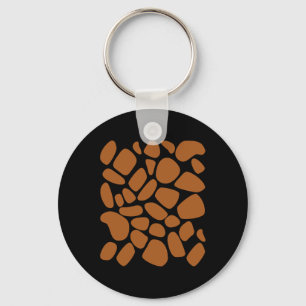 Giraffe Print Pattern Trick Or Treat Jungle Animal Keychain