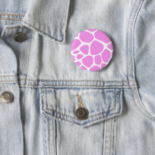 Giraffe Print, Pink Giraffe, Animal Print, Jungle 2 Inch Round Button