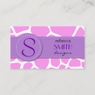 Giraffe Print, Pink Giraffe, Animal Print, Jungle Business Card