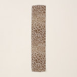 Giraffe print scarf<br><div class="desc">Animal prints are trending. This chocolate and cream giraffe print is a great way to stylize your neck wear.</div>