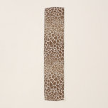 Giraffe print scarf<br><div class="desc">Animal prints are trending. This chocolate and cream giraffe print is a great way to stylize your neck wear.</div>