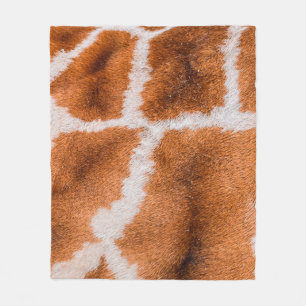 Giraffe print texture fleece blanket