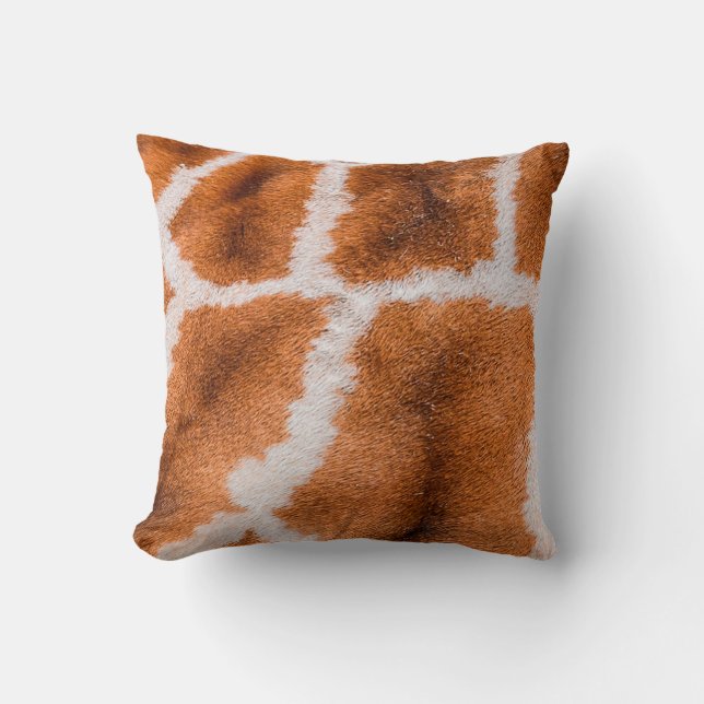 Giraffe print texture throw pillow (Front)