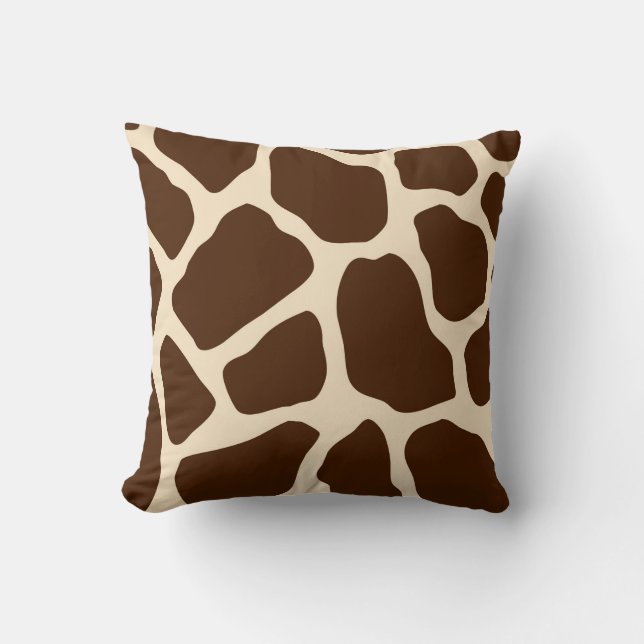 Giraffe Print Throw Pillow (Front)