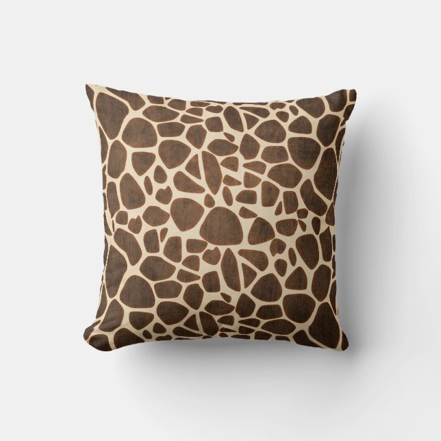 GIRAFFE PRINT THROW PILLOW (Front)