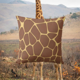 Giraffe Print Throw Pillow