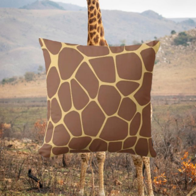 Giraffe Print Throw Pillow (Creator Uploaded)