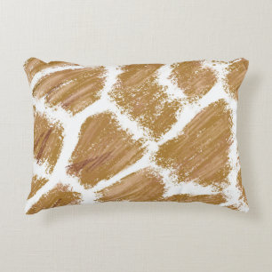Giraffe Print Throw Pillow