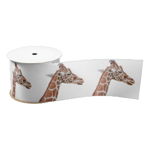 Giraffe profile satin ribbon