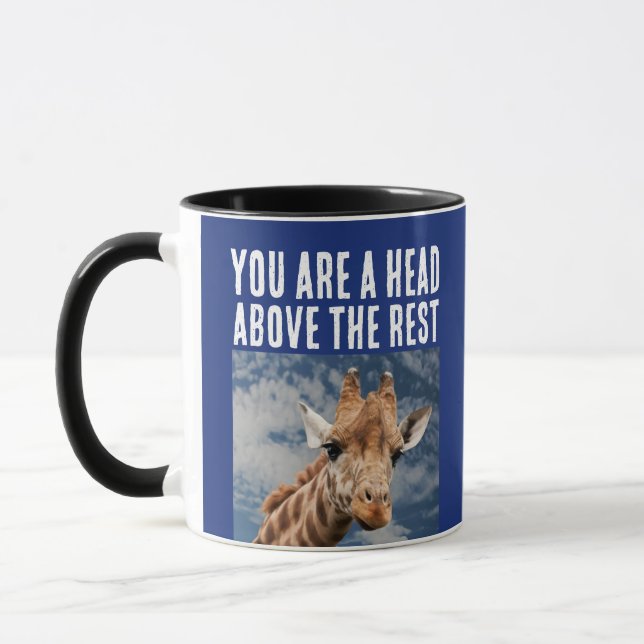 GIRAFFE PUN FUNNY CAFÉ MUG (Gauche)