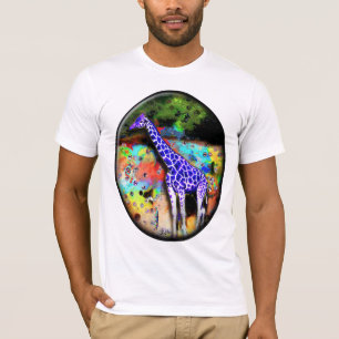 Giraffe Purple Psychedelic T T-Shirt