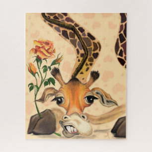 Giraffe romantique Drôle Puzzle