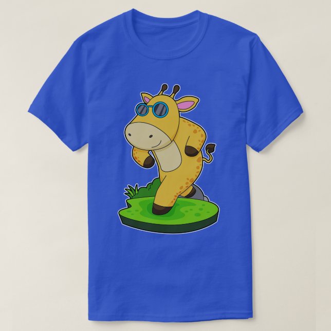 Giraffe Running Glasses  T-Shirt (Design Front)