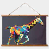 Giraffe running pop art