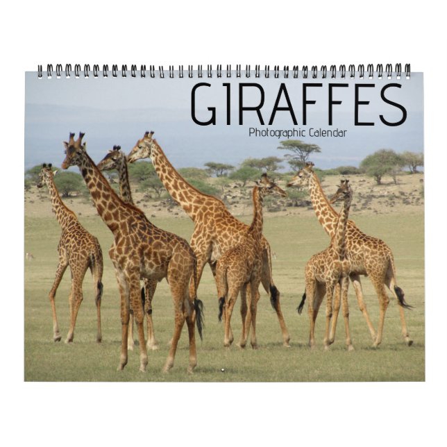 giraffe safari 2026 large calendar (Cover)
