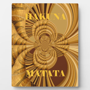 Giraffe Safari  Hakuna Matata woven souvenir art Plaque