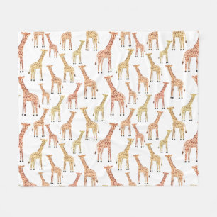 Giraffe Safari Print Fleece Blanket