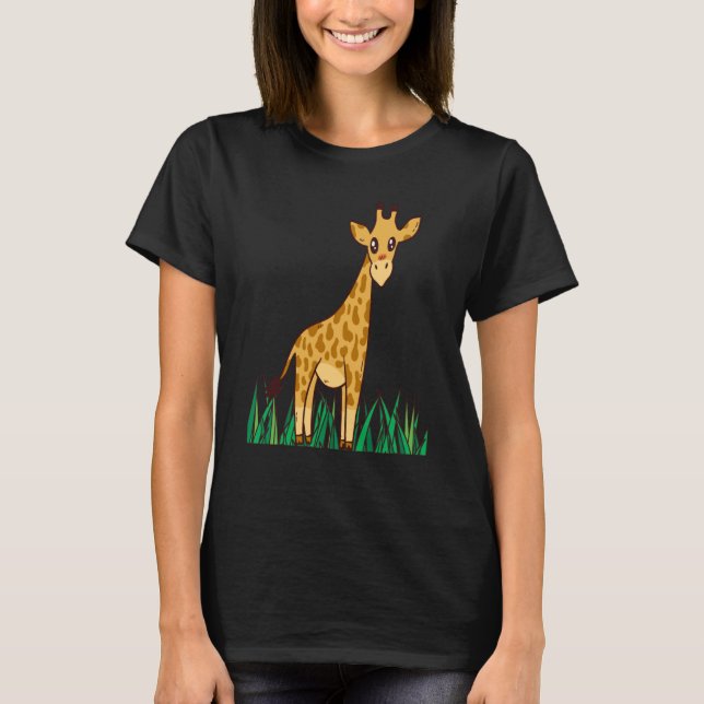 Giraffe Safari Savannah Africa Cute Giraffe Long N T-Shirt (Front)