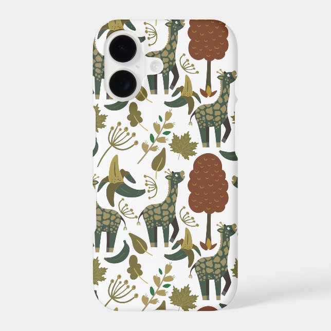 Giraffe seamless pattern | colourful floral patter (Back)