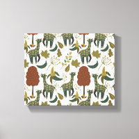 Giraffe seamless pattern | colourful floral patter