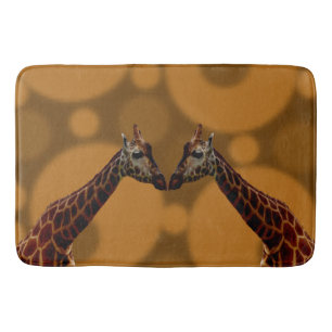 Giraffe Self Reflection, Bath Mat