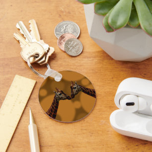 Giraffe Self Reflection, Keychain