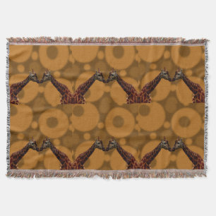 Giraffe Self Reflection, Throw Blanket