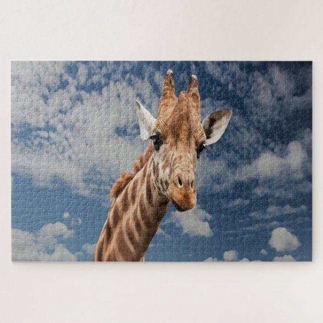 Giraffe selfie jigsaw puzzle (Horizontal)