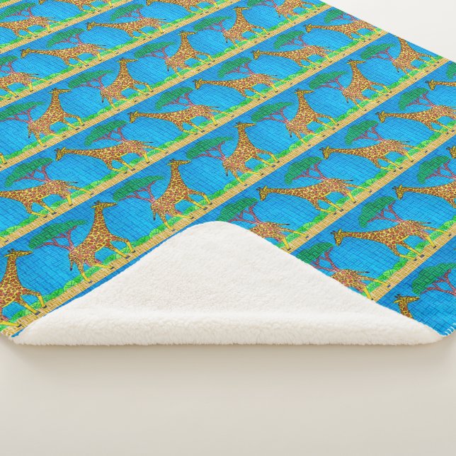 Giraffe - Sherpa Blanket (3/4)